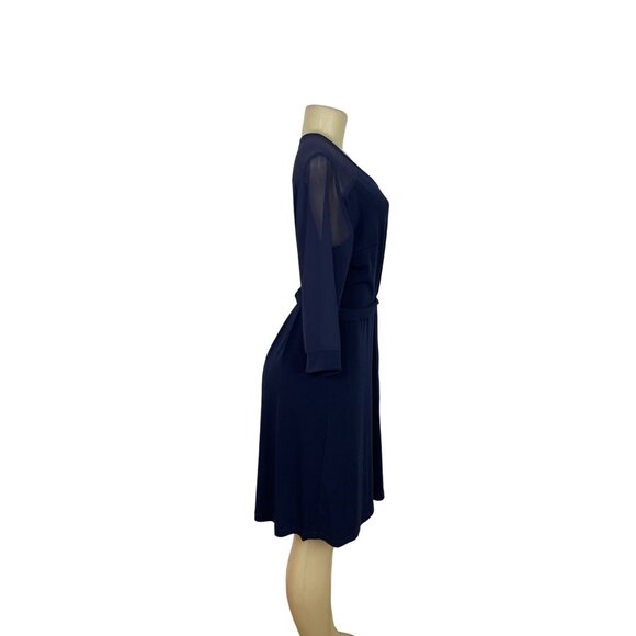 Simple Life Women's Navy Wrap Dress Sz L - Picture 2 of 9